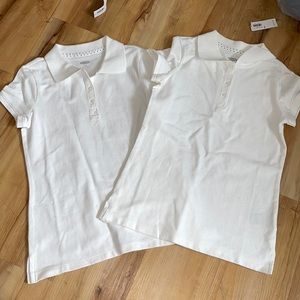 Uniform shirt sleeve polo for girls